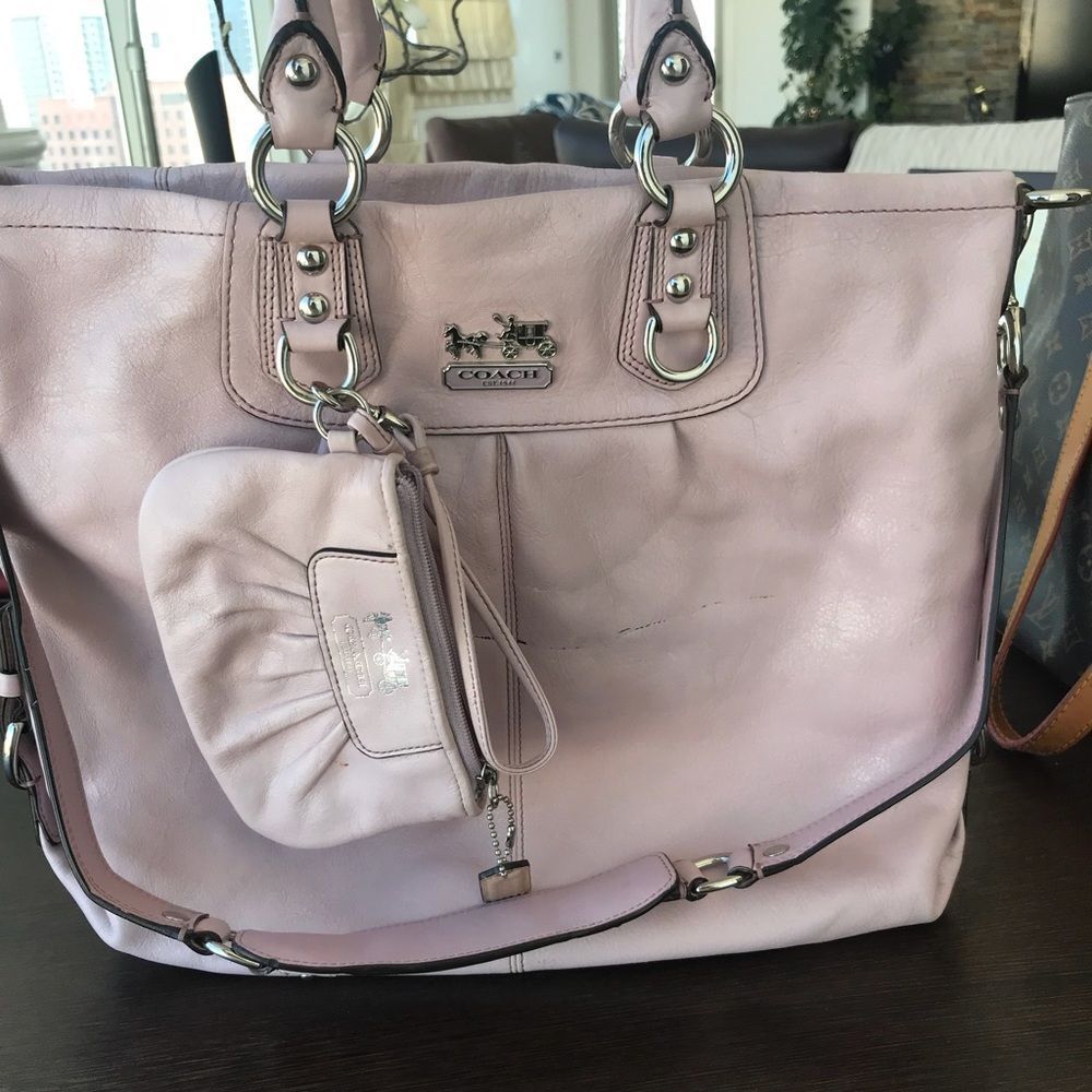 Coach handbag and matching wristlet purse